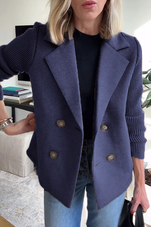 Sasha | Double-Breasted Knit Blazer