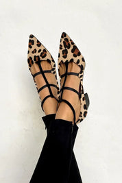 Bridget | Tacones de Ballet con Correa de Leopardo