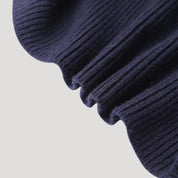 Michelle | Navy knit cardigan with denim trim
