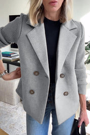 Sasha | Double-Breasted Knit Blazer
