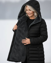 Helen | Fleece-Lined Longline Puffer Coat