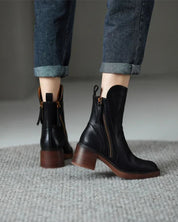 Belle | Leather Heeled Boots