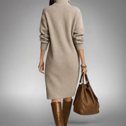 Julie | Button-Collar Midi Dress