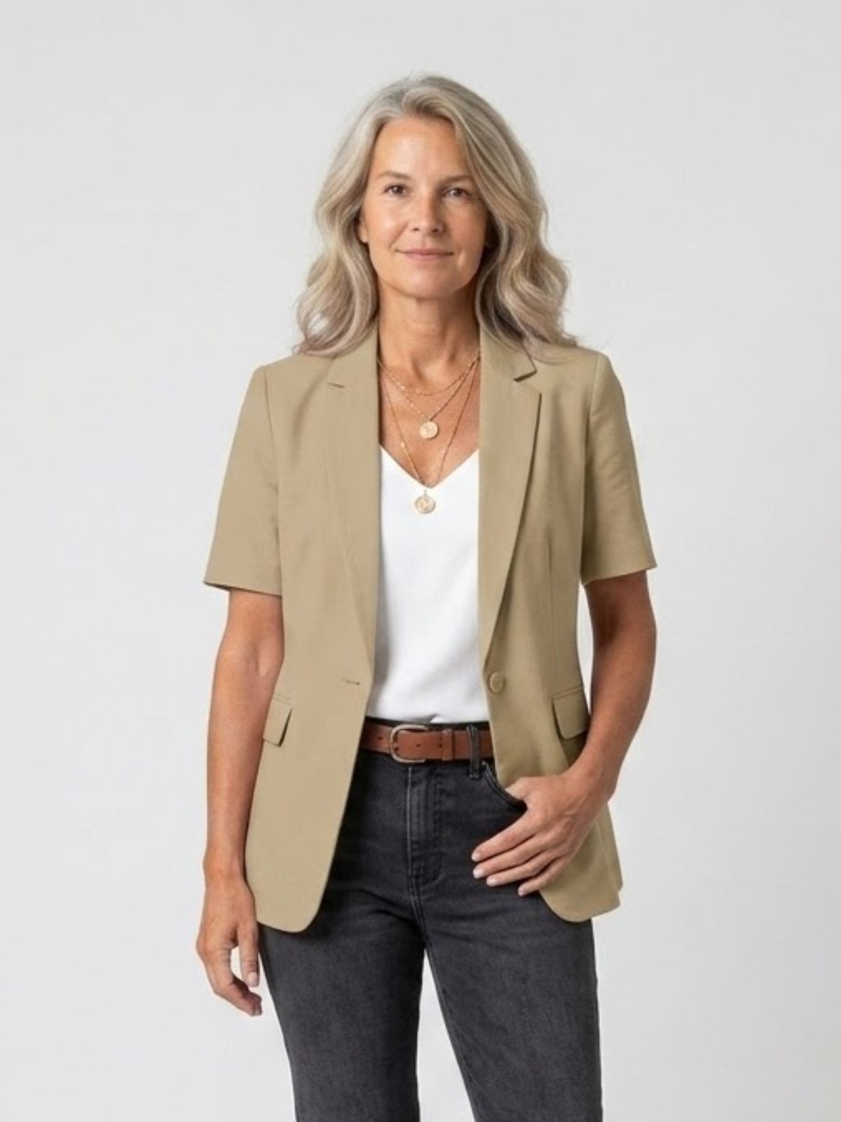 Dana | Sophisticated Short Sleeve Casual Blazer