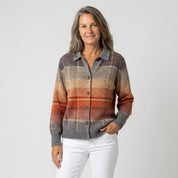 Edith | Graduated Plaid Knit Cardigan
