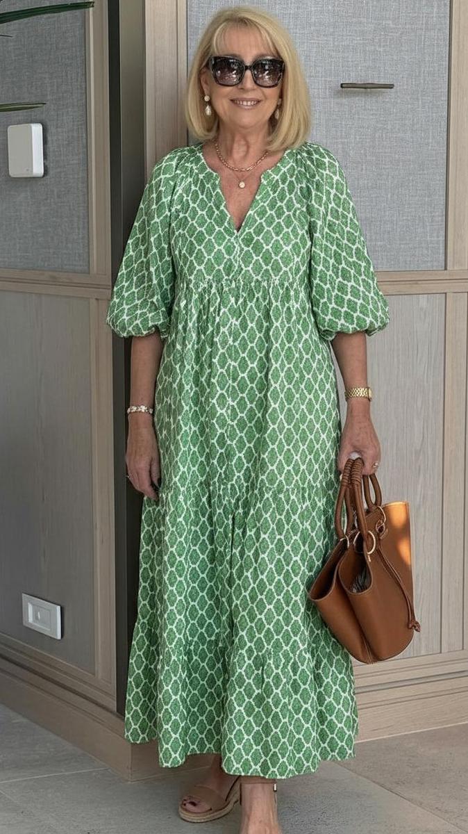 Charlotte | Bohemian Beauty Green Maxi Dress