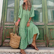 Charlotte | Bohemian Beauty Green Maxi Dress
