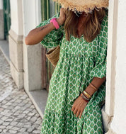 Charlotte | Bohemian Beauty Green Maxi Dress