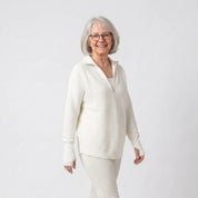 Mabel | Quarter-Zip Ribbed Knit Jumper