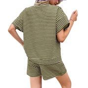 Marly | Effortless Striped Drawstring Co-Ord Set