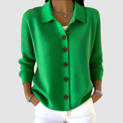Janice | Collared Button Cardigan
