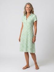 Laurie | Classic Floral Collared Midi Dress