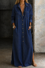 Betty | Button-Through Maxi Dress