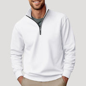 Kaj | cotton half zip sweatshirt lightweight
