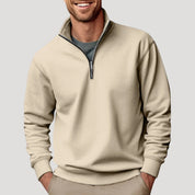 Kaj | cotton half zip sweatshirt lightweight