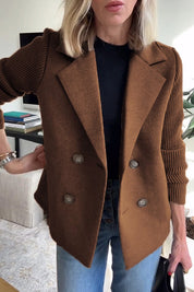 Sasha | Double-Breasted Knit Blazer