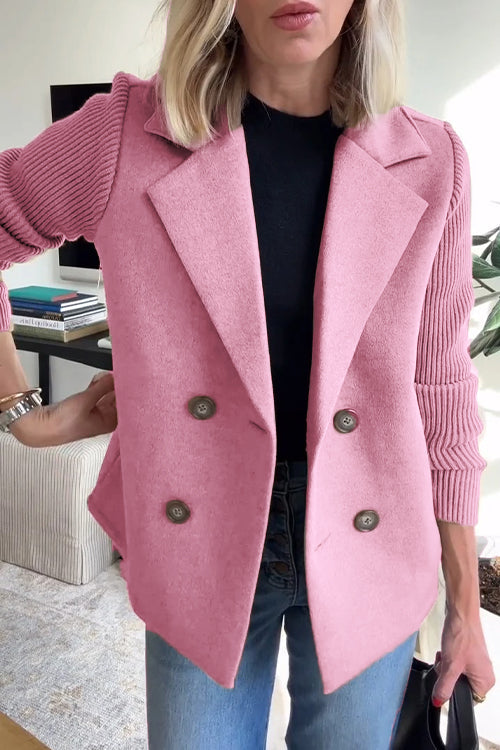 Sasha | Double-Breasted Knit Blazer