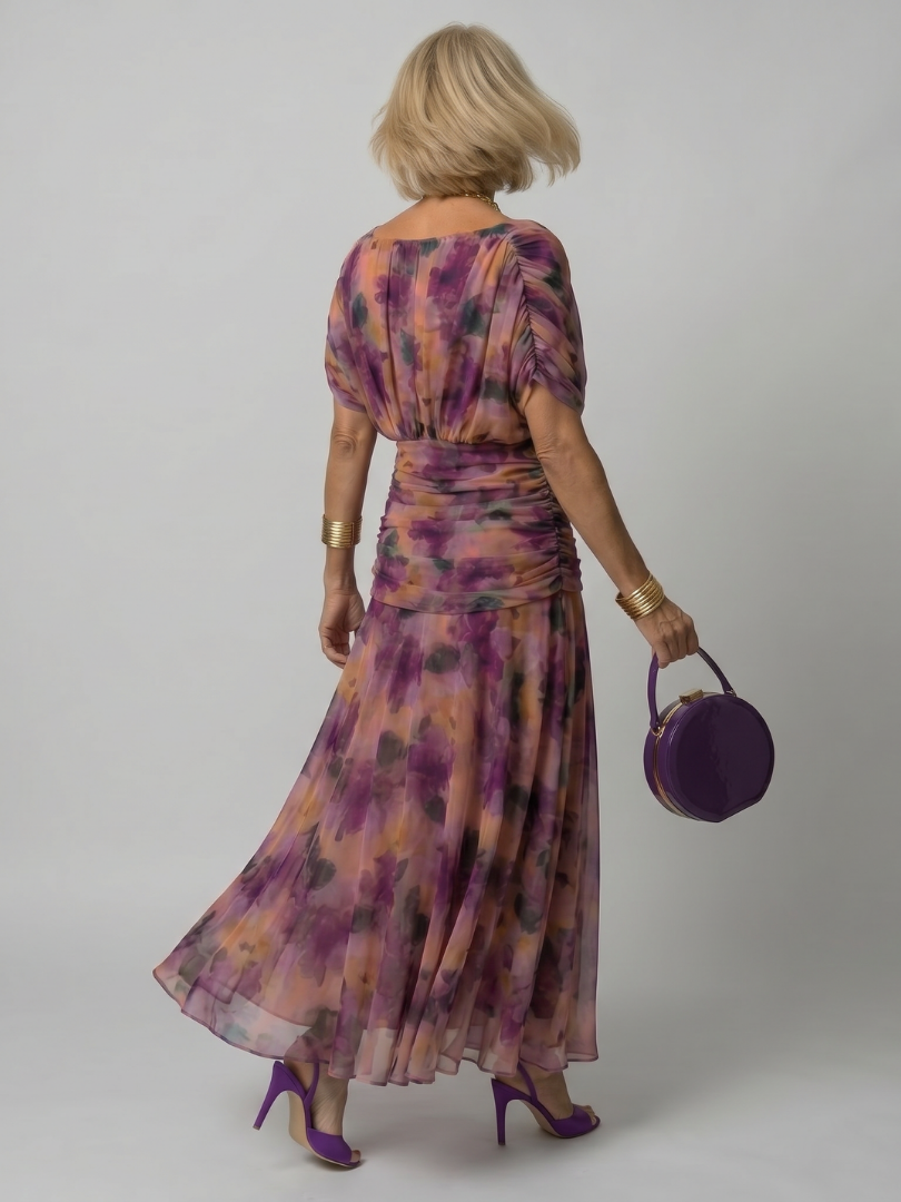 Calen | Elegant Bardot Off-the-Shoulder Midi Dress