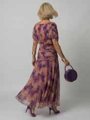 Calen | Elegant Bardot Off-the-Shoulder Midi Dress