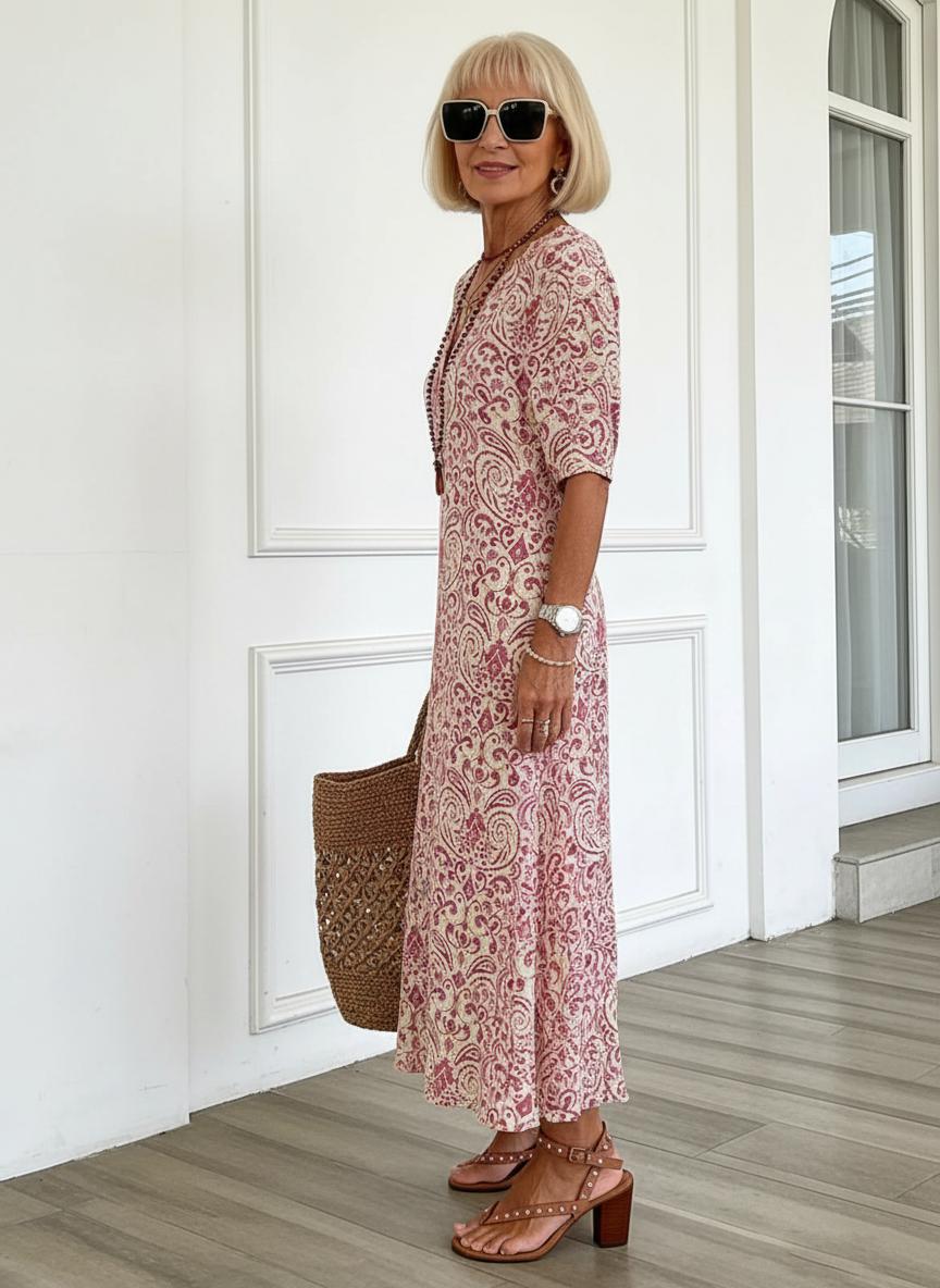 Tara | Classic Paisley Tiered Maxi Dress
