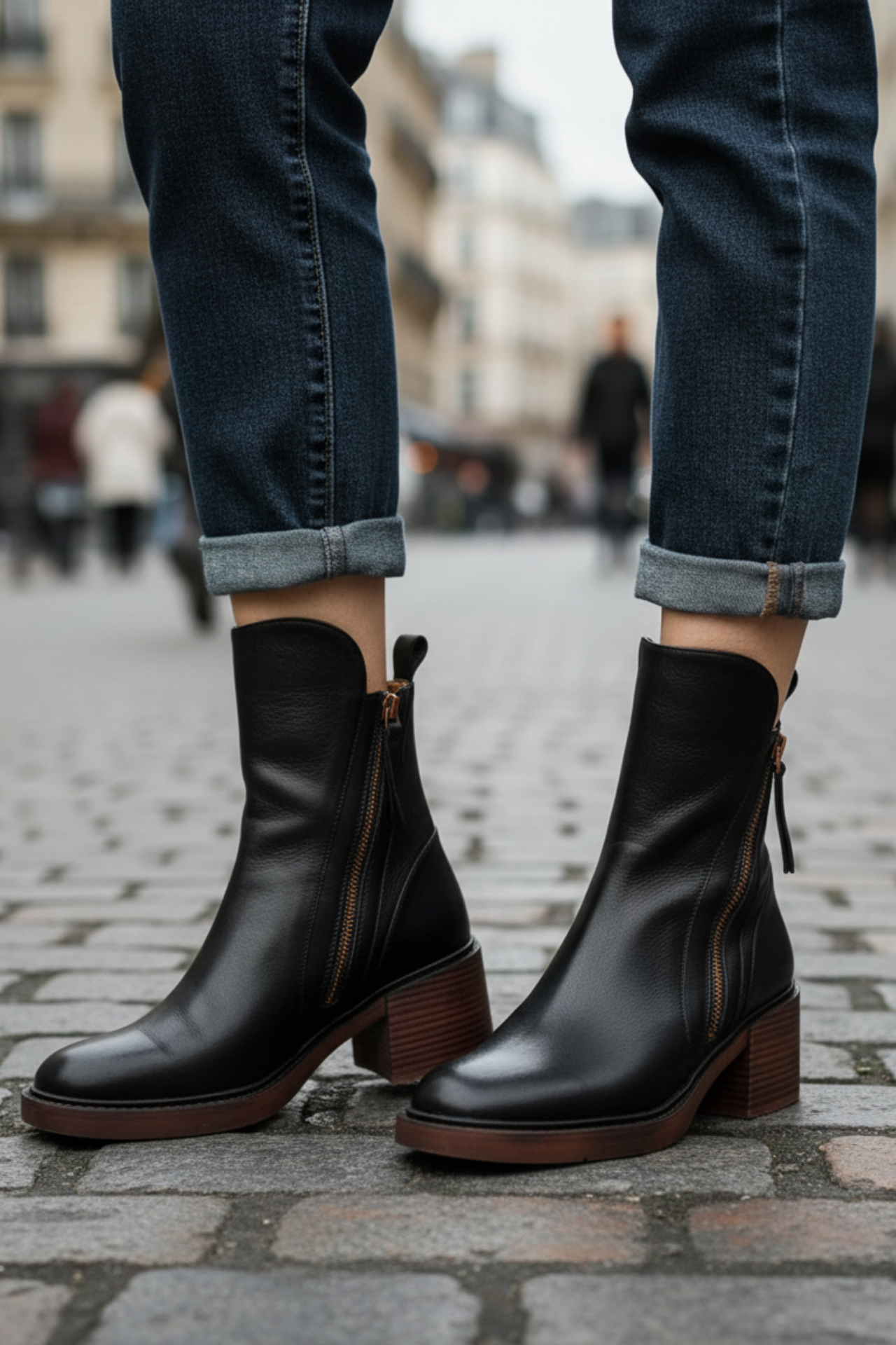 Belle | Leather Heeled Boots