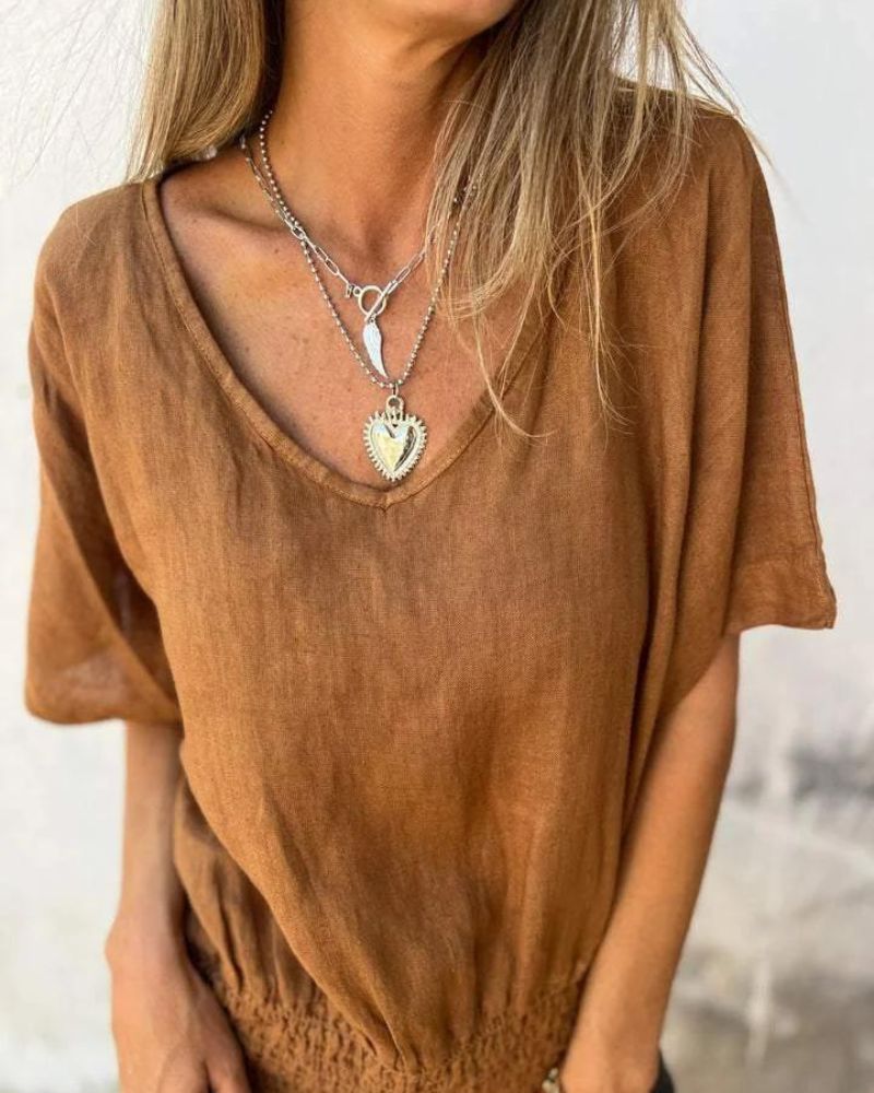 Sherena | Cotton and linen summer top