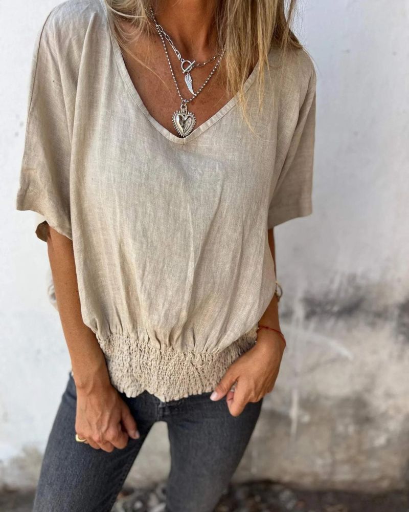 Sherena | Cotton and linen summer top