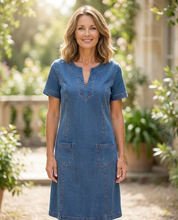 Julia | Soft Denim Dress with Front Pockets