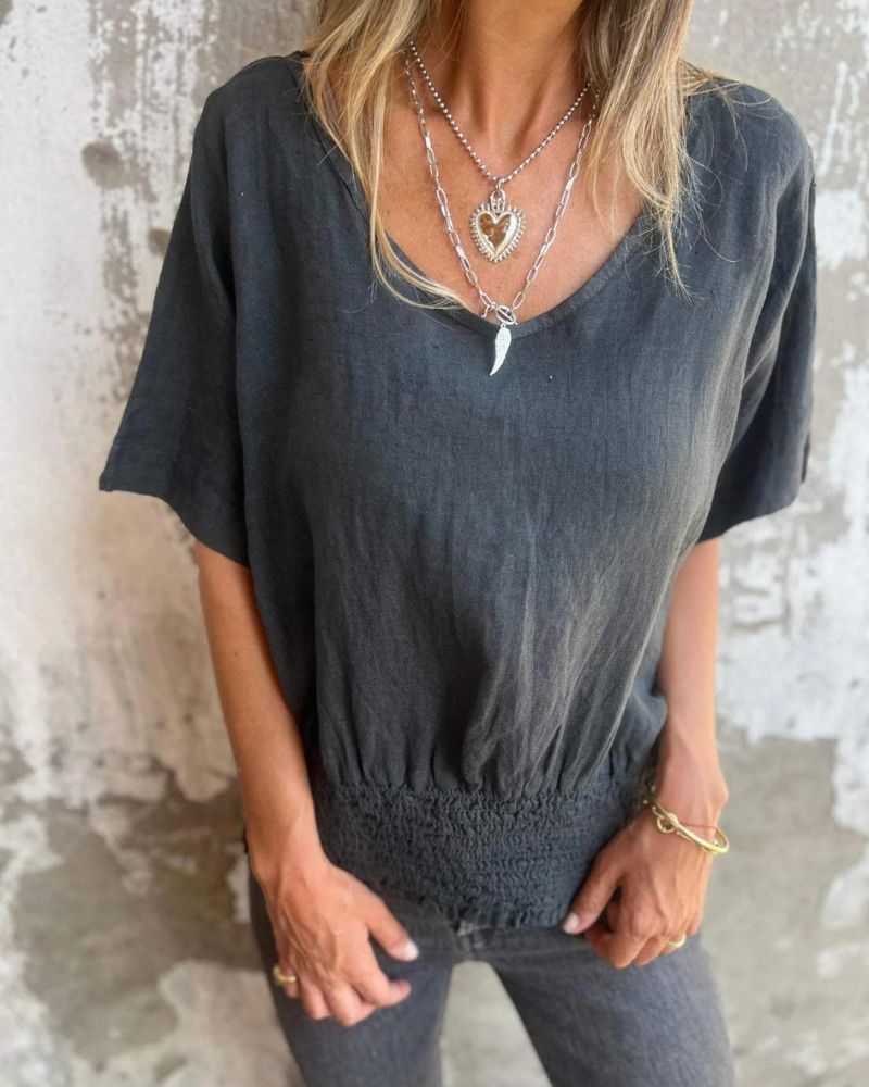 Sherena | Cotton and linen summer top