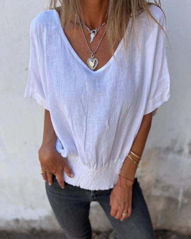 Sherena | Cotton and linen summer top