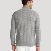 Becket | Half zip wool cable knit jumper