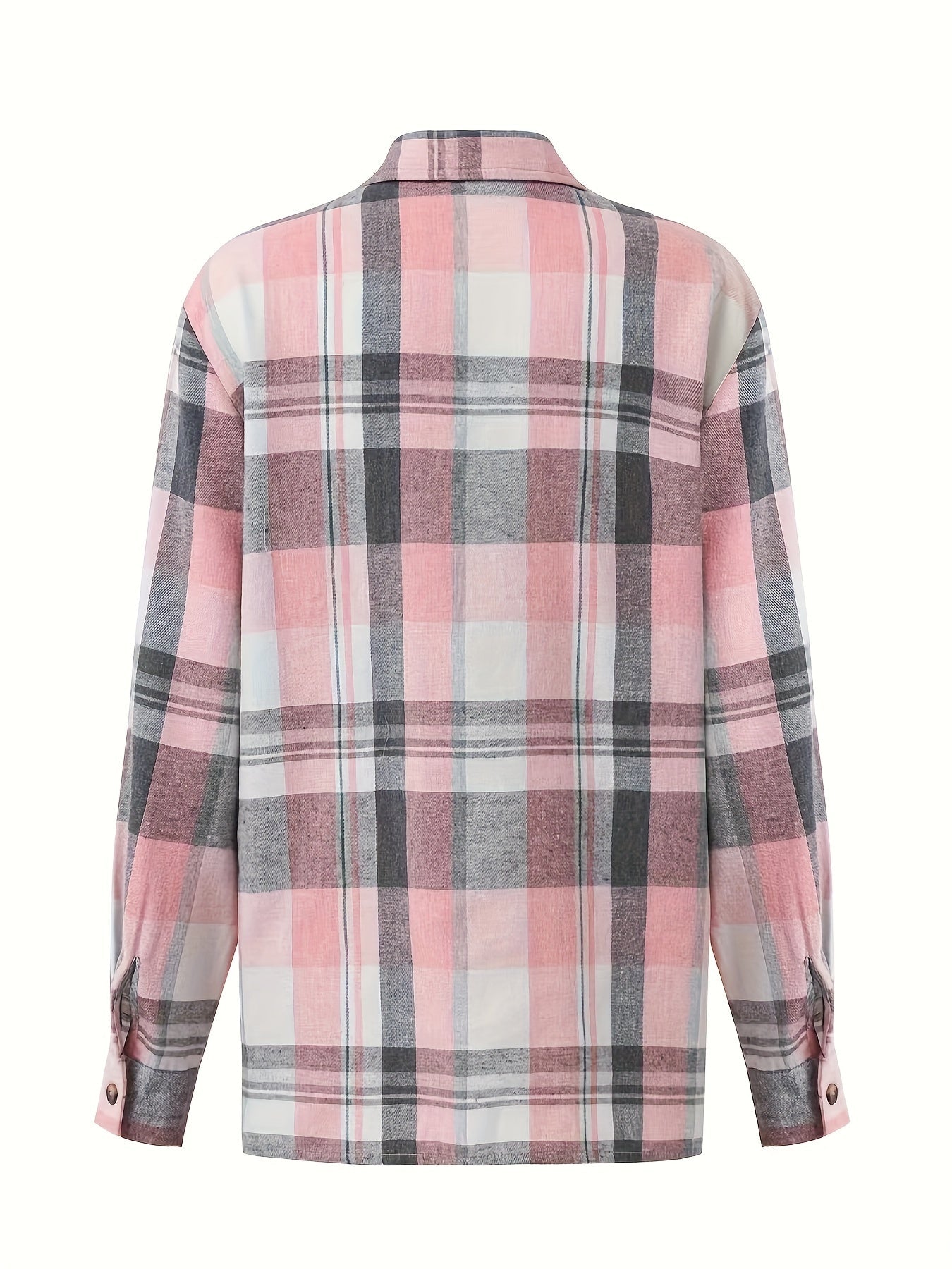 Demi | Oversized Plaid Long-Sleeve Shirt