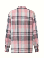 Demi | Oversized Plaid Long-Sleeve Shirt