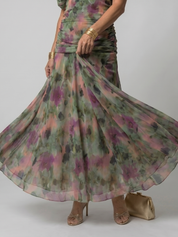 Calen | Elegant Bardot Off-the-Shoulder Midi Dress