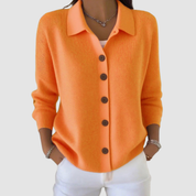 Janice | Collared Button Cardigan