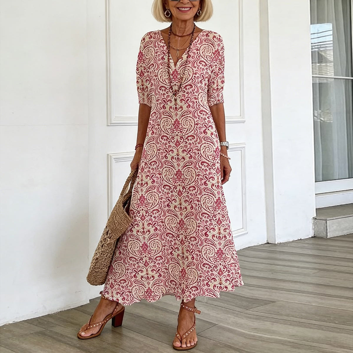 Tara | Classic Paisley Tiered Maxi Dress