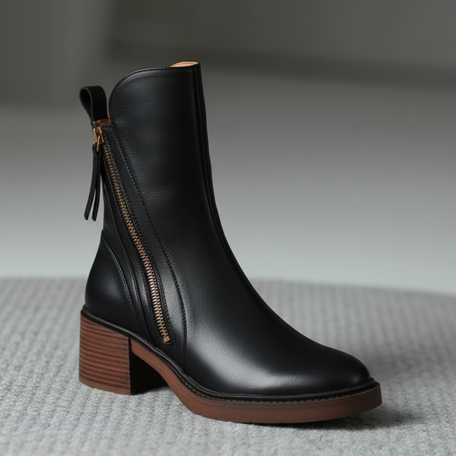 Belle | Leather Heeled Boots