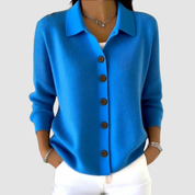Janice | Collared Button Cardigan