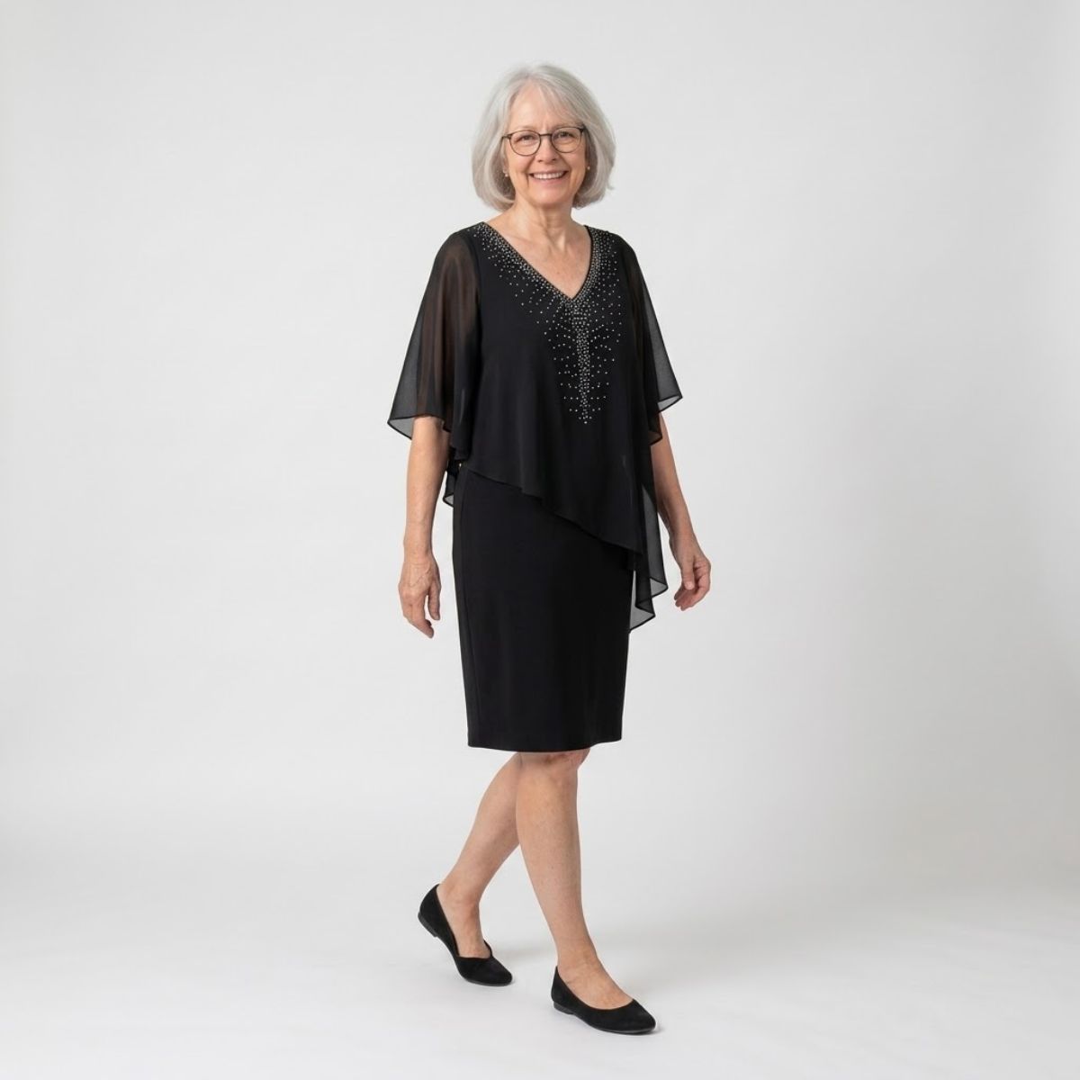 Eliza | Embellished Overlay Dress