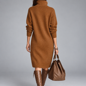 Julie | Button-Collar Midi Dress