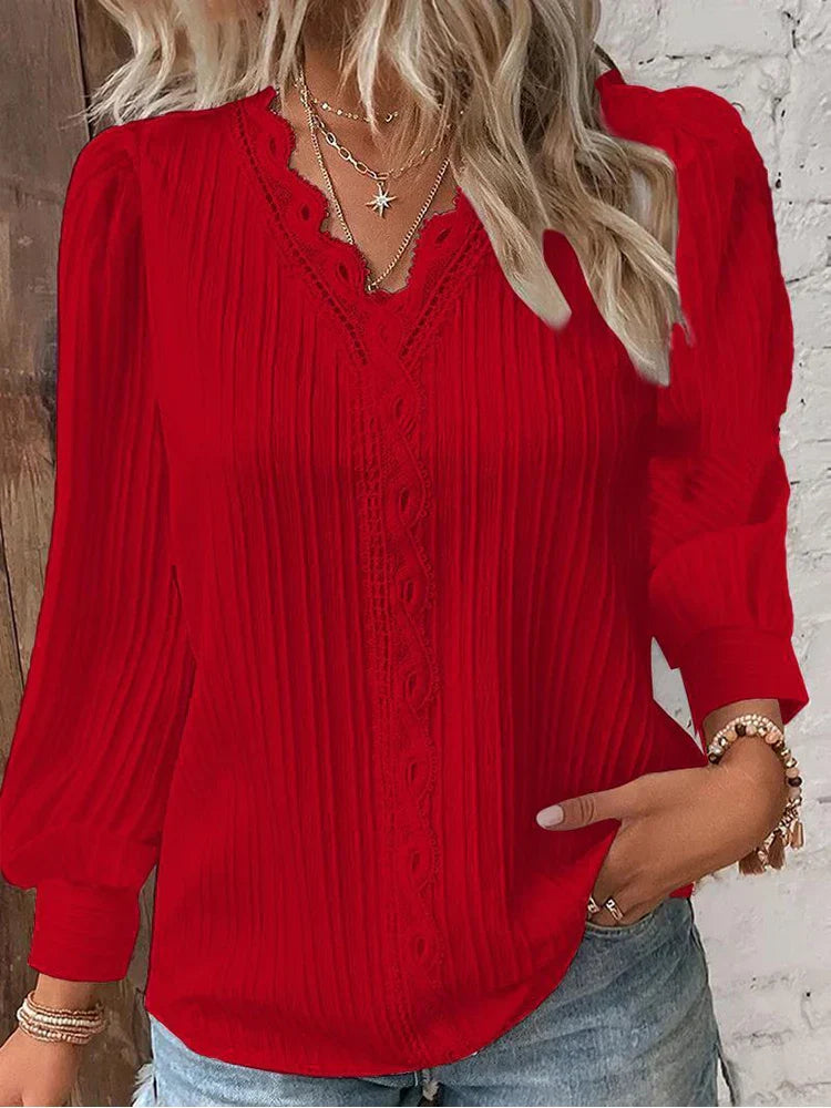 Gemma | Blouse with lace details