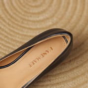 Marisol Leather Square-Toe Pumps