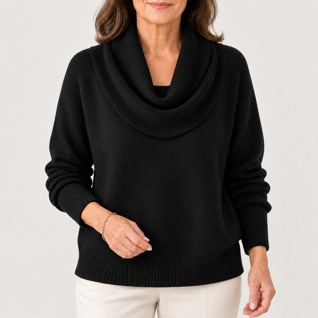 Agnes | Draped Cowl Neck Jumper