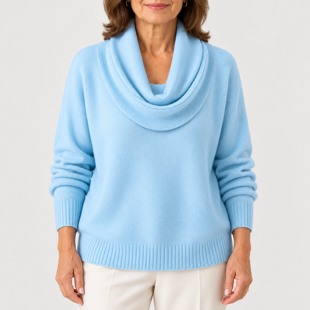 Agnes | Draped Cowl Neck Jumper
