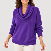 Agnes | Draped Cowl Neck Jumper