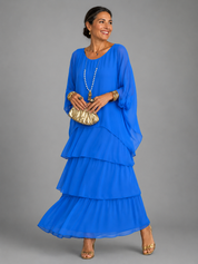 Lara | Elegant Tiered Flowing Maxi Dress