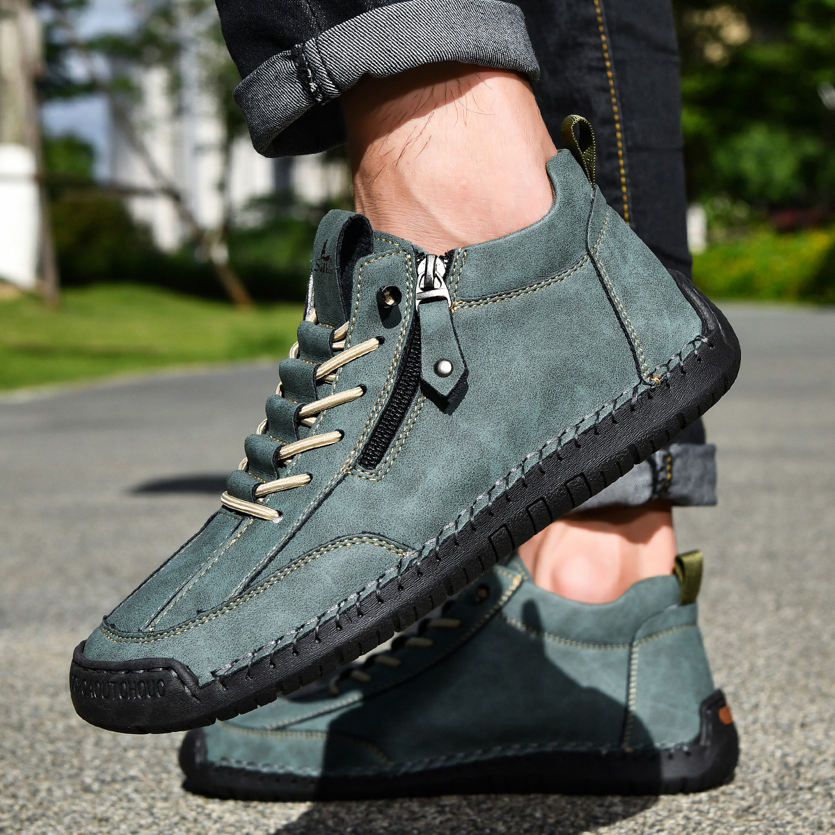 Christian | Nubuck Shoes with Zip for Men