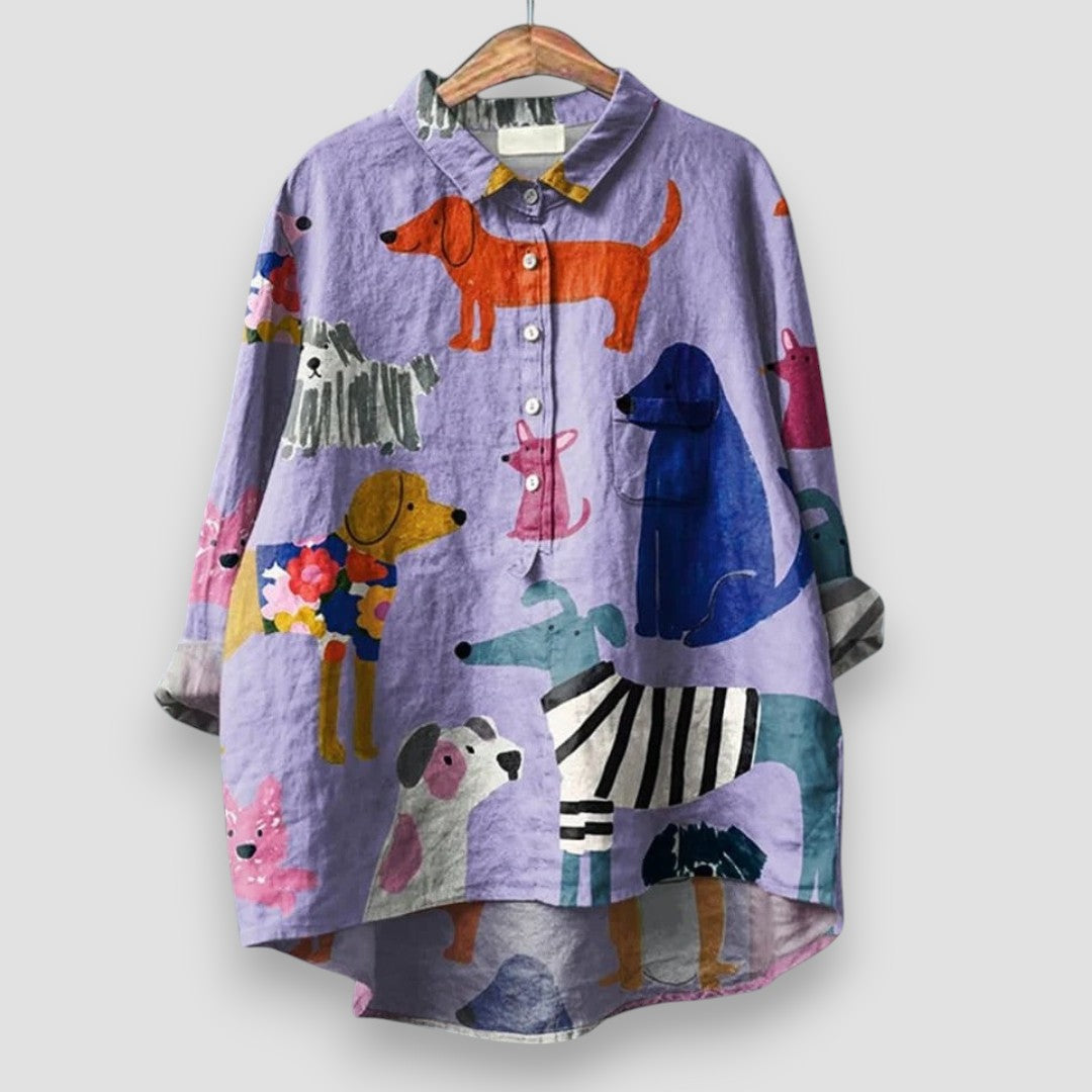 Kathrin | Dog print shirt
