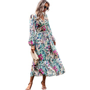 Ellara | Floral V-neck Dress