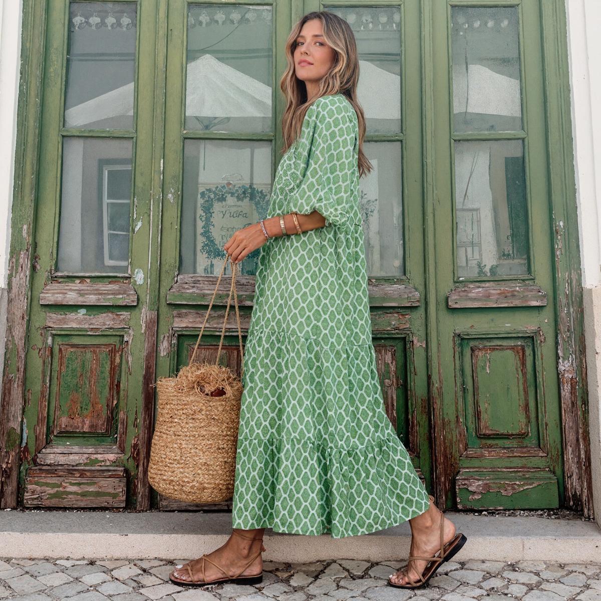 Charlotte | Bohemian Beauty Green Maxi Dress